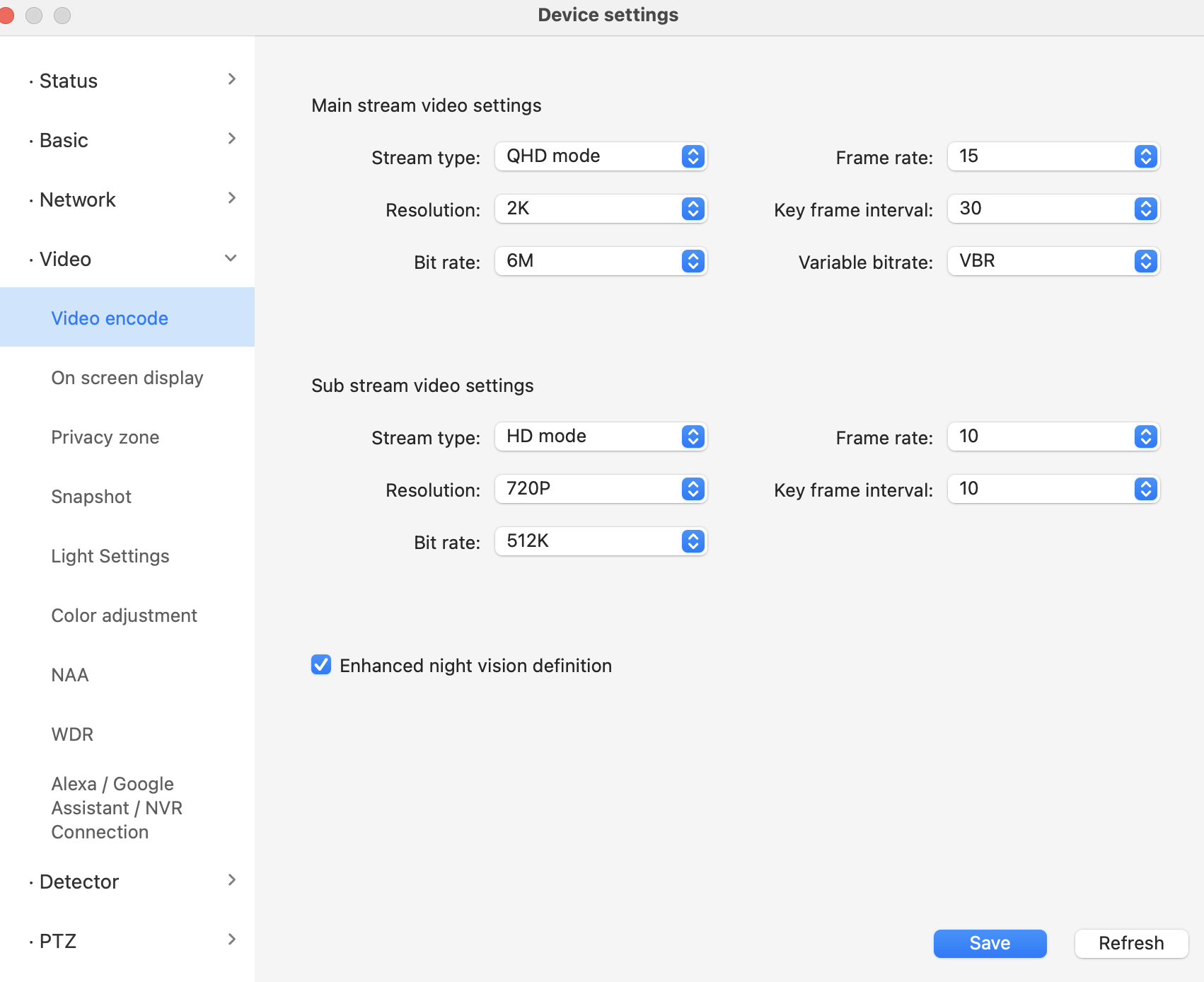 Foscam Setting Video encode.png