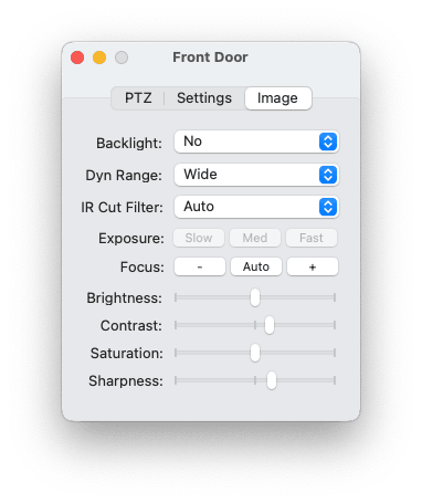 Camera Control - Image Settings