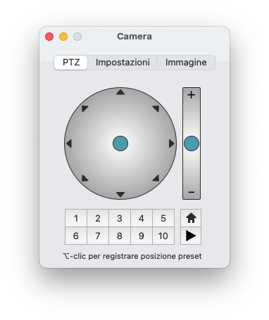 Controllo Telecamera - PTZ
