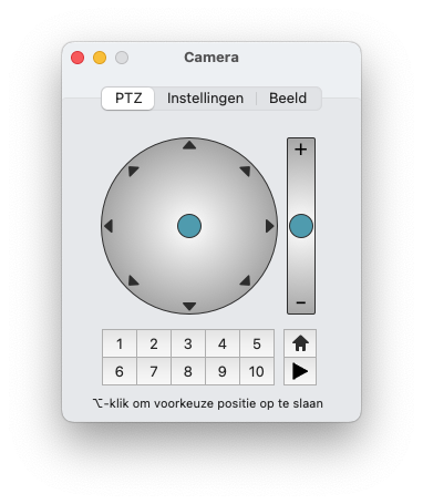 Camerabediening - PTZ