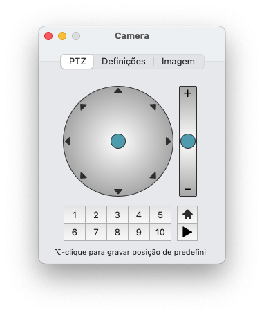 Controlo de Câmara - PTZ